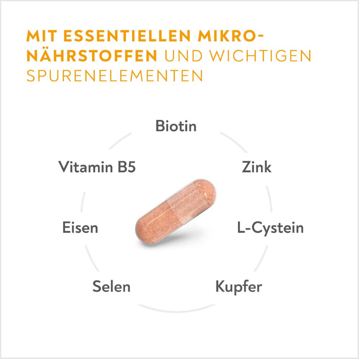 BIO-H-TIN Hair Essentials: Ausgewählte Nährstoffkombination für die Haare mit Biotin, Zink & Selen, 30 St. Kapseln