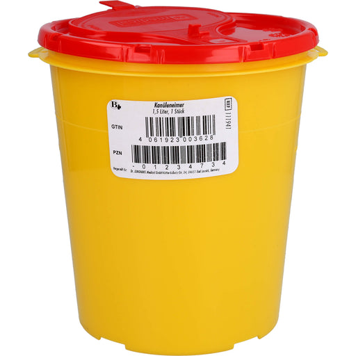 Kanüleneimer 1,5L gelb, 1 St 