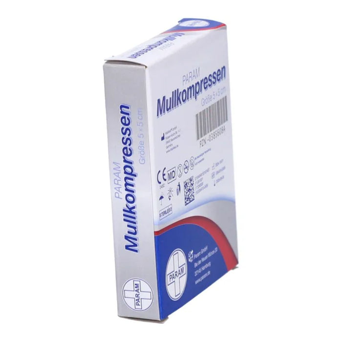 PARAM Mullkompressen 5 cm x 5 cm steril 8-fach, 10 pcs. Compresses