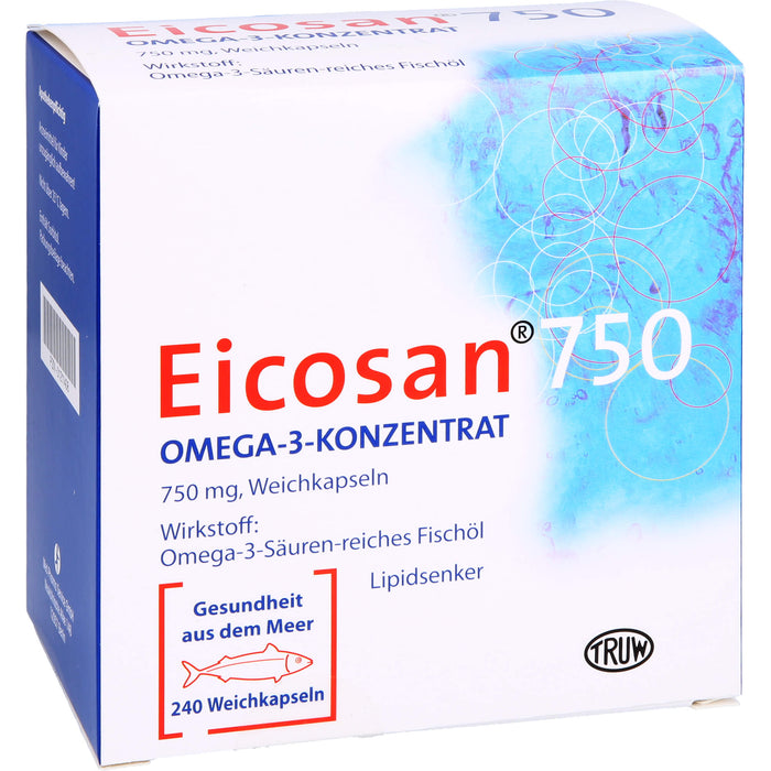 Eicosan 750 Omega-3-Konzentrat, 750 mg, Weichkapseln, 240 pcs. Capsules