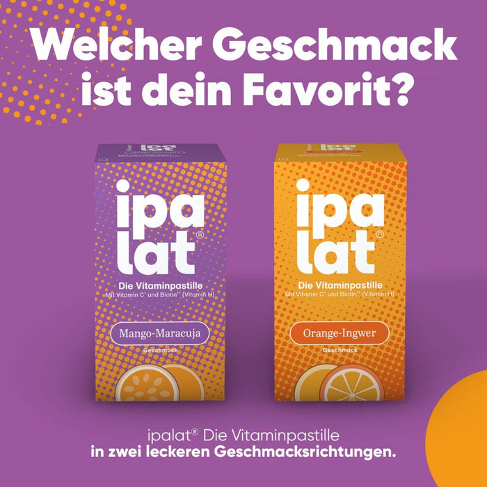 ipalat Vitaminpastillen Orange-Ingwer, 40 pcs. Pastilles