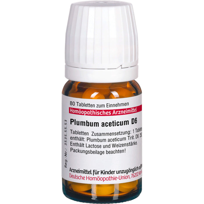 Plumbum aceticum D6 DHU Tabletten, 80 pcs. Tablets