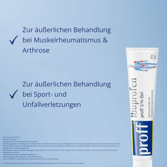 Ibuprofen proff 5 % Gel, 50 g Gel