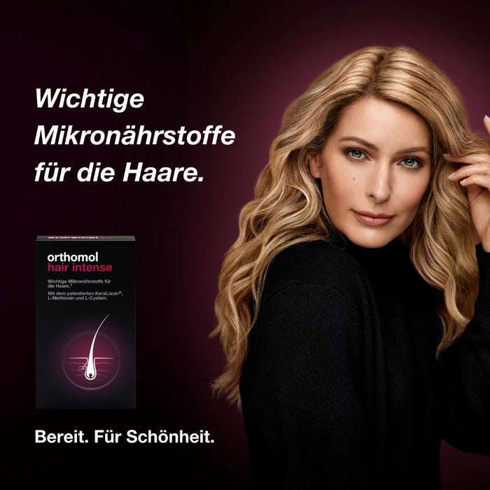 Orthomol Hair Intense - Mikronährstoffe für schönes Haar - mit Biotin, Kupfer und Zink, 30 St. Tagesportionen