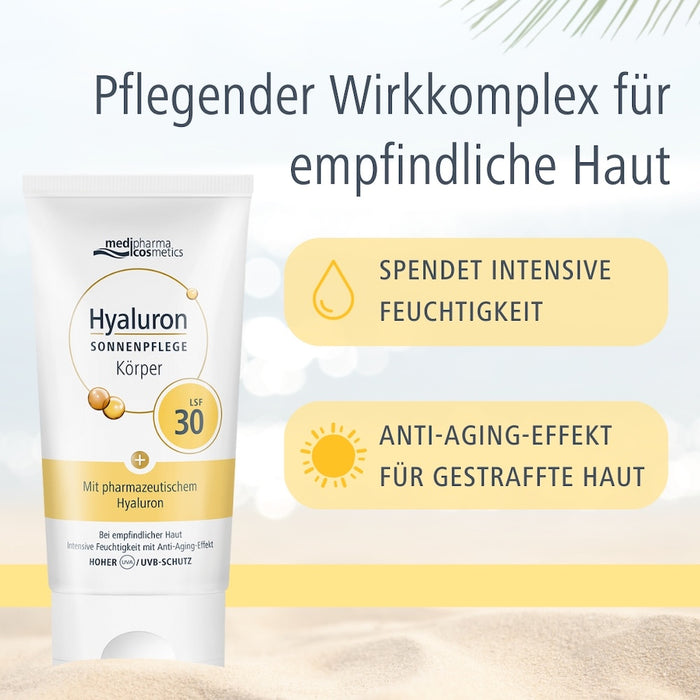 Medipharma Cosmetics Hyaluron Sonnenpflege Körper LSF 30, 150 ml Creme