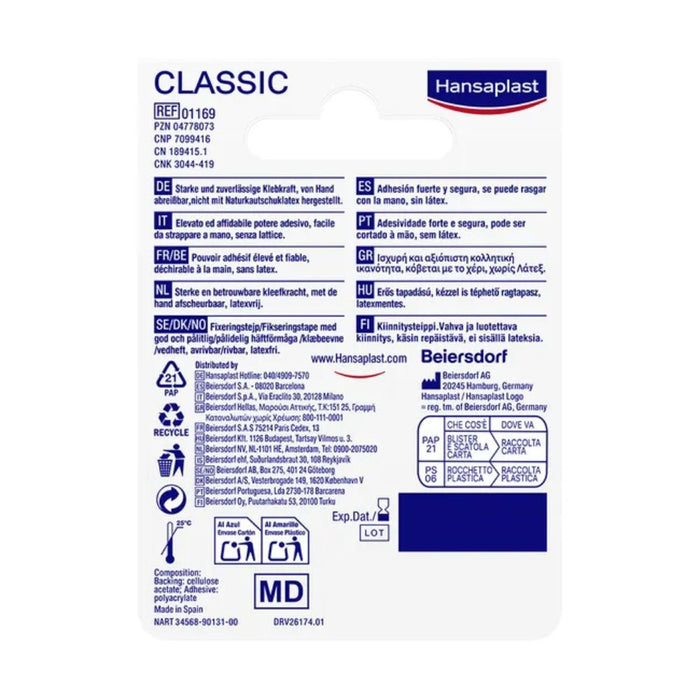 Hansaplast Classic Fixierpflaster 5 m x 2,5 cm, 1 pcs. Patch