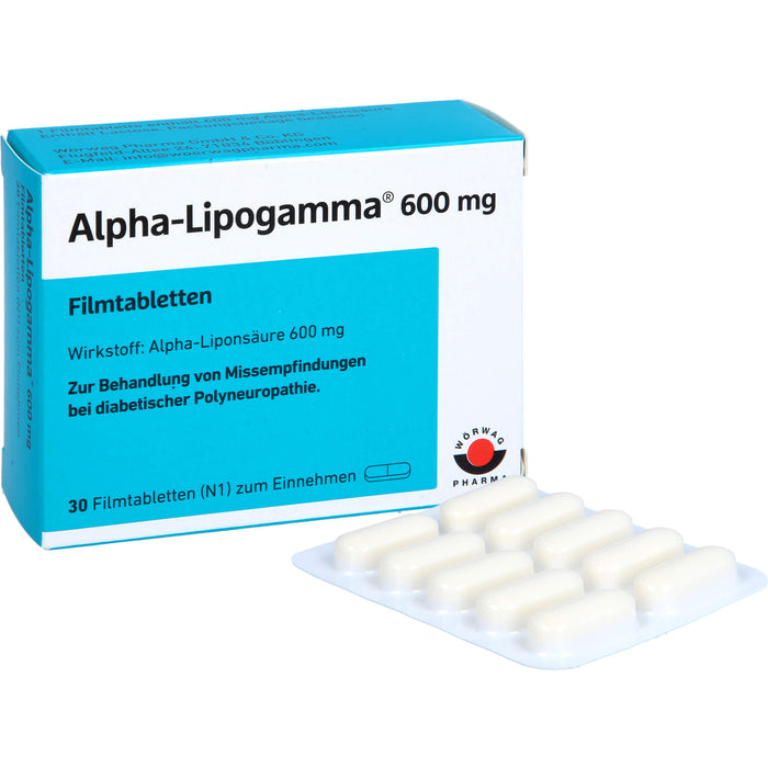 Alpha-Lipogamma 600 mg Filmtabletten, 30 St. Tabletten