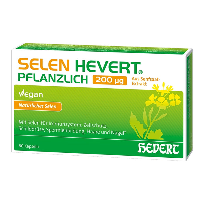 Selen Hevert pflanzlich 200 µg Kapseln, 60 St. Kapseln