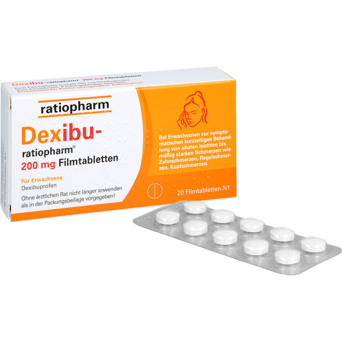 Dexibu-ratiopharm 200 mg Filmtabletten, 20 pc Tablettes