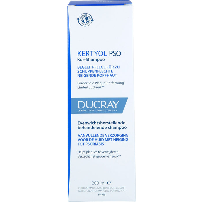 KERTYOL PSO ausgleichendes Kur-Shampoo für zu Schuppenflechte neigende Kopfhaut, 200 ml Shampoo