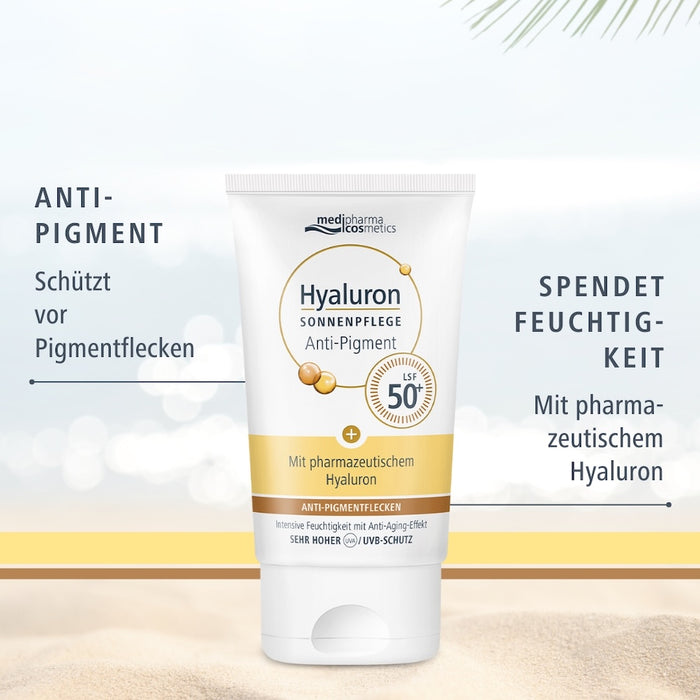 Medipharma Cosmetics Hyaluron Sonnenpflege Anti-Pigment LSF 50+, 50 ml Crème