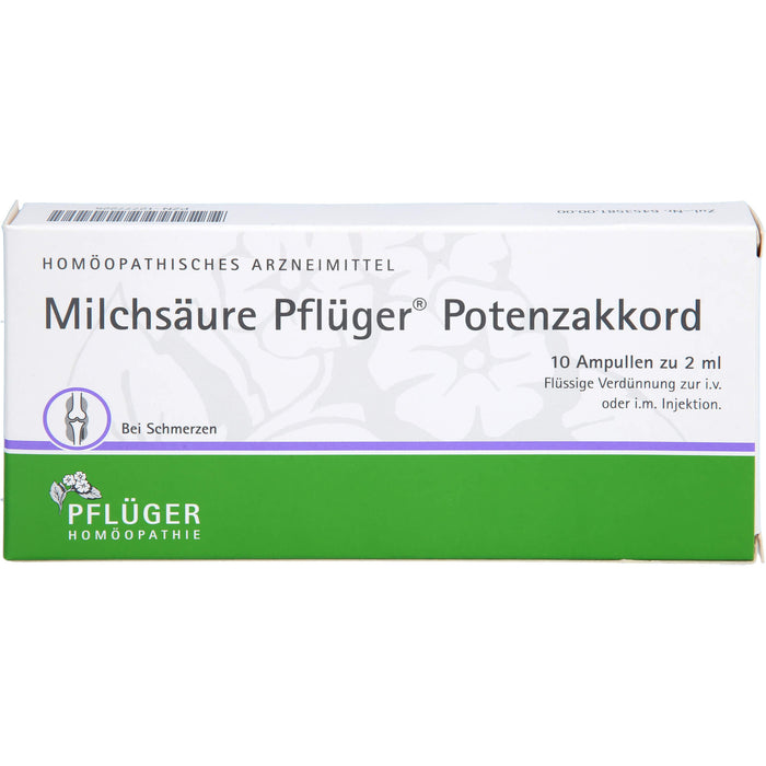 Milchsäure Pflüger  Potenzakkord, 10 St. Ampullen