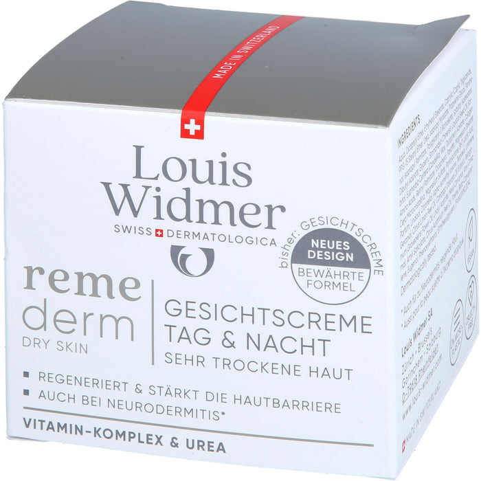 Louis Widmer remederm Gesichtscreme Tag und Nacht für sehr trockene Haut, 50 ml Creme