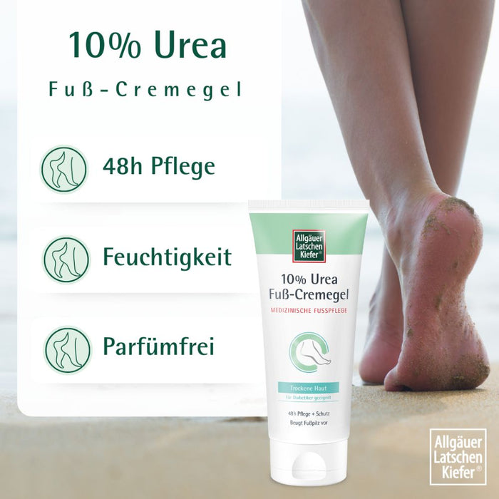 ALLGÄUER LATSCHENKIEFER 10% Urea Fuß Cremegel, 100 ml Crème