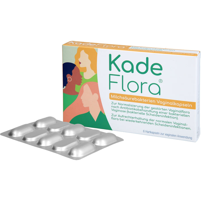 KadeFlora Milchsäurebakterien Vaginalkapseln zum Aufbau und Erhalt der Vaginalflora, 6 St. Kapseln