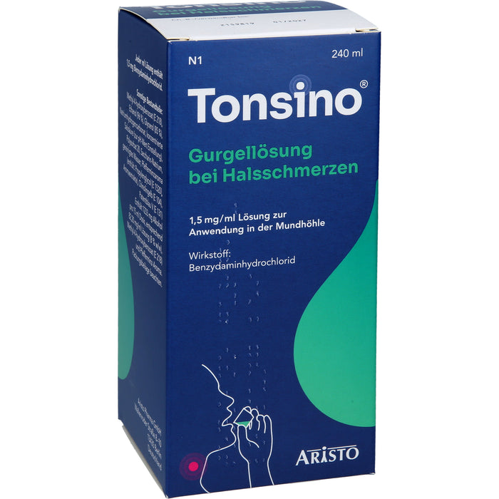 Tonsino Gurgellösung bei Halsschmerzen, 240 ml Lösung