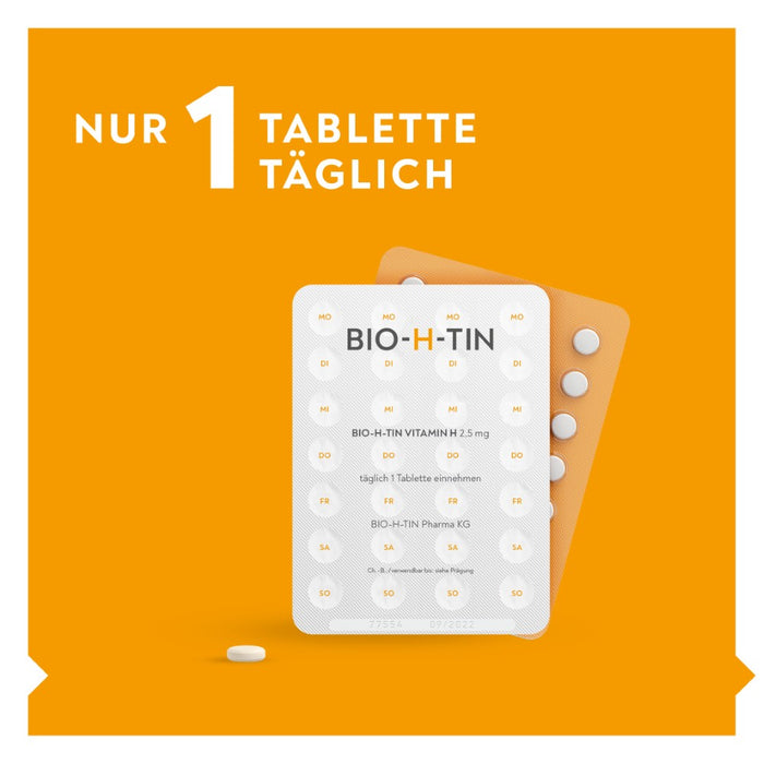 BIO-H-TIN Vitamin H Tabletten 2,5 mg beugen einem Mangel an Vitamin H vor, 84 St. Tabletten