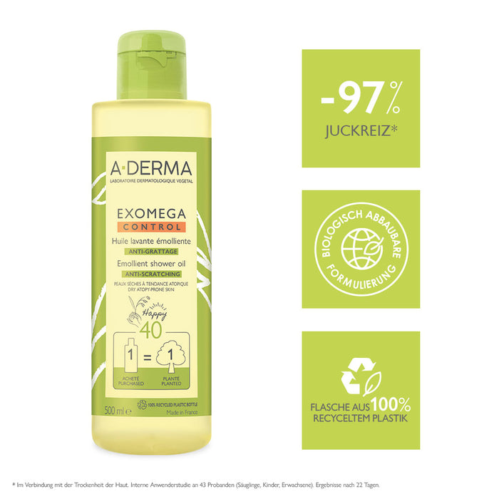 A-DERMA EXOMEGA CONTROL Duschöl, 500 ml Shower Gel