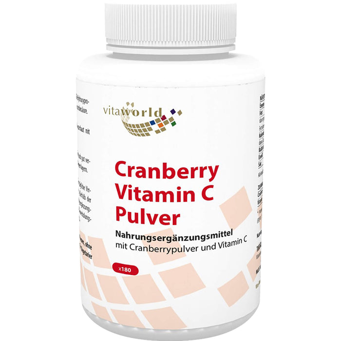 Vitaworld Cranberry Vitamin C Kapseln, 180 St. Kapseln
