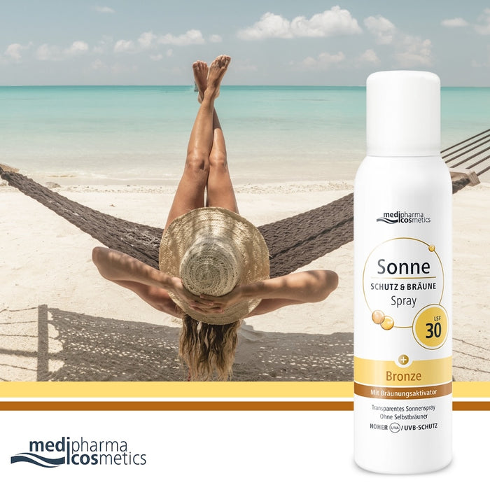 Medipharma Cosmetics Sonne Schutz & Bräune Spray LSF 30, 150 ml Lösung