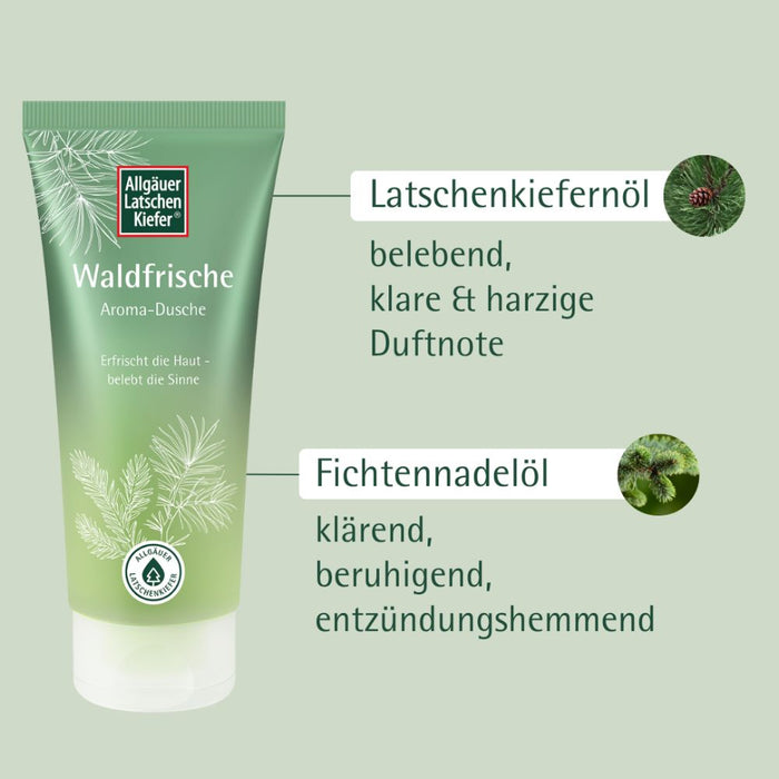 Allgäuer Latschen Kiefer Waldfrische Aroma-Dusche erfrischt die Haut und belebt die Sinne, 200 ml Cream