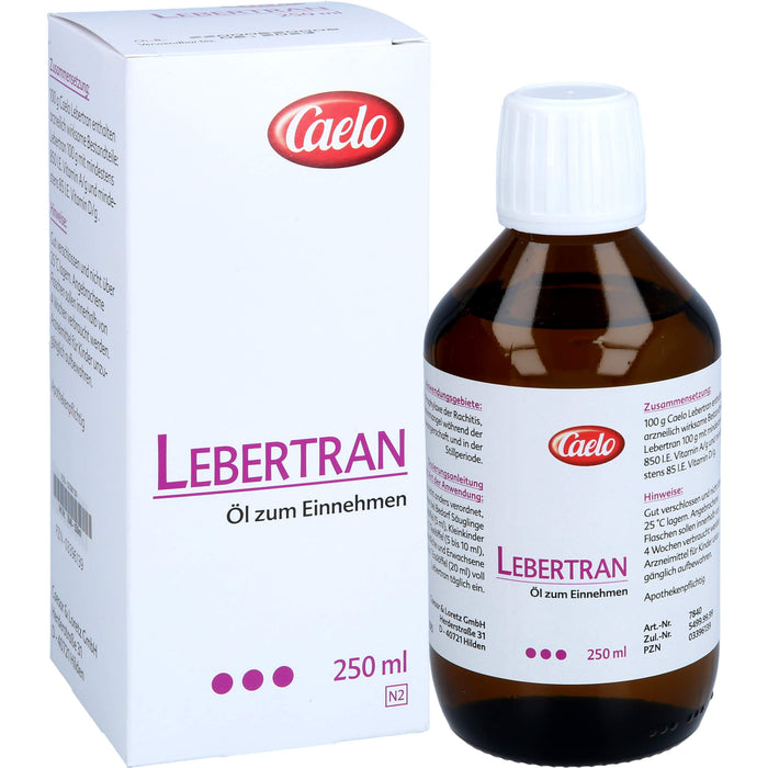 Lebertran Caelo HV-Packung, 250 ml Huile