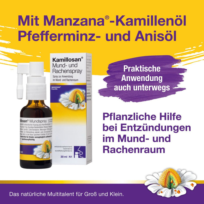 Kamillosan Mund- und Rachenspray, 30 ml Solution