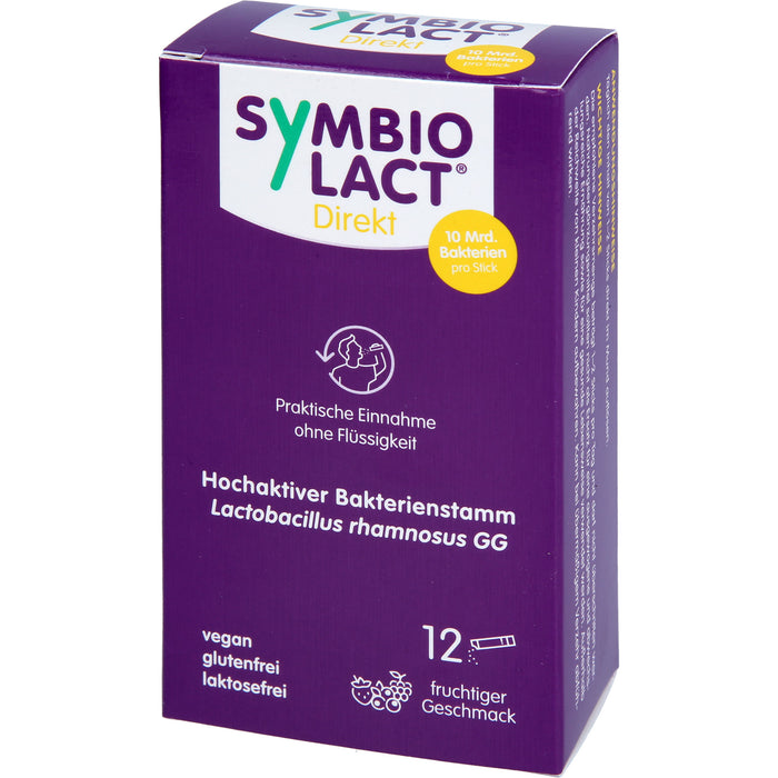 SymbioLact Direkt Sticks mit 10 Mrd. Lactobacillus rhamnosus GG mit fruchtigem Geschmack, 12 St. Sticks
