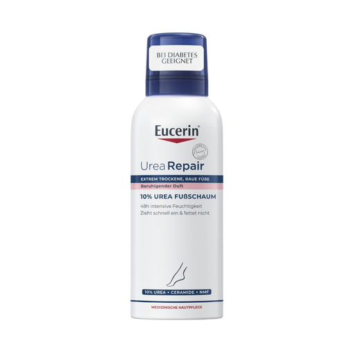Eucerin UreaRepair plus Fußschaum 10% spendet intensiv Feuchtigkeit und unterstützt die Hautregeneration, 150 ml Lösung