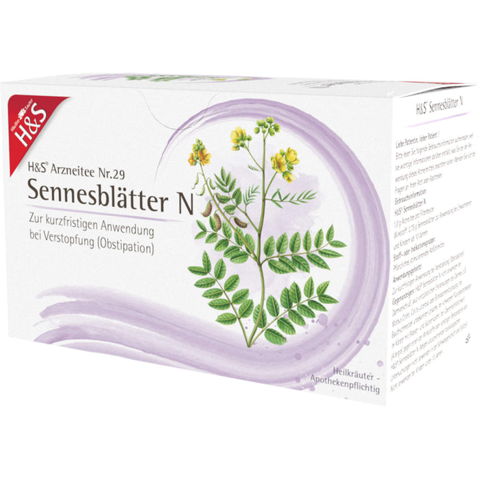 H&S Sennesblätter N Arzneitee Nr. 29 bei Verstopfung, 20 St. Filterbeutel