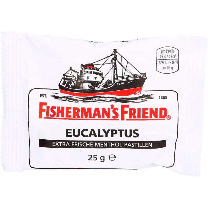FISHERMANS FRIEND EUCALYPTUS MIT ZUCKER, 25 g PAS
