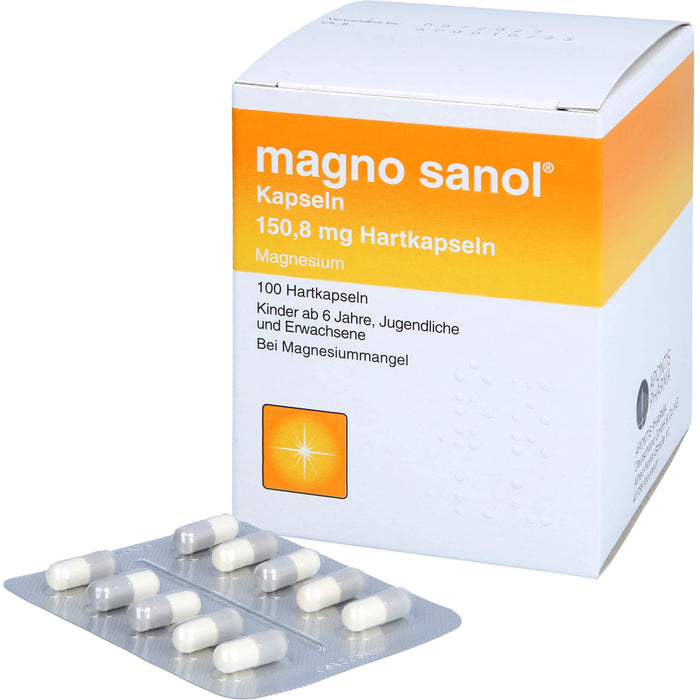 magno sanol Kapseln bei Magnesiummangel, 100 pc Capsules