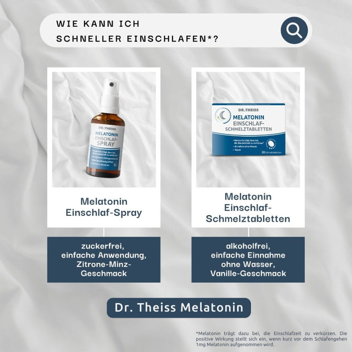 DR. THEISS Melatonin Einschlaf-Spray zur Verkürzung der Einschlafzeit, 50 ml Solution
