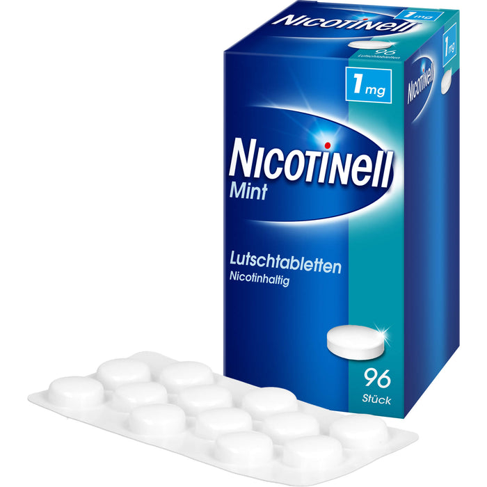 NICOTINell Lutschtabletten 1 mg Mint zur Raucherentwöhnung, 96 St. Tabletten