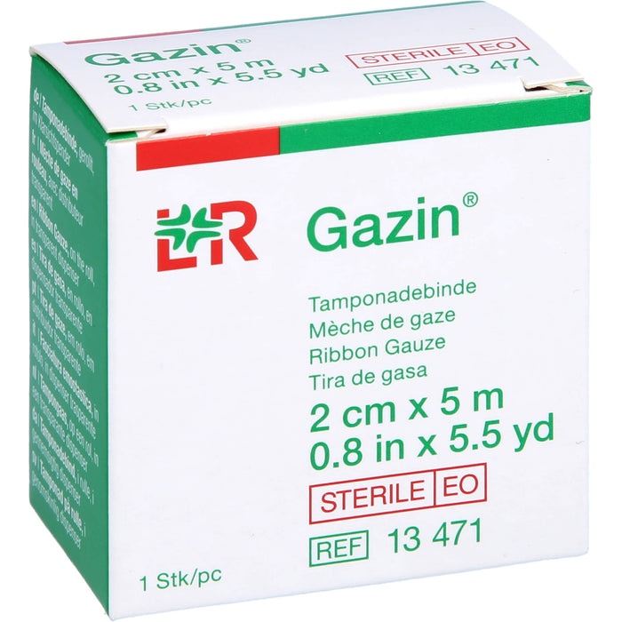 Gazin Mullbinde zur Tamponade steril 2 cm x 5 m, 1 pcs. Bandage