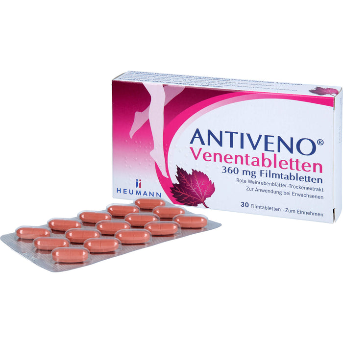 ANTIVENO Venentabletten 360 mg Filmtabletten bei Beinvenenerkrankungen, 30 pc Tablettes