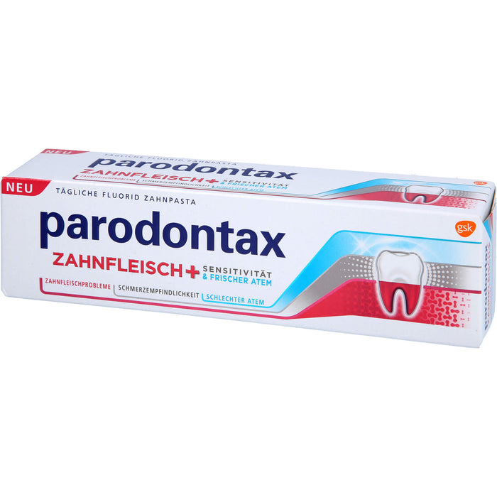 Parodontax Zahnfleisch Sensitivität & Frischer Atem tägliche Fluorid Zahnpasta, 75 ml Toothpaste