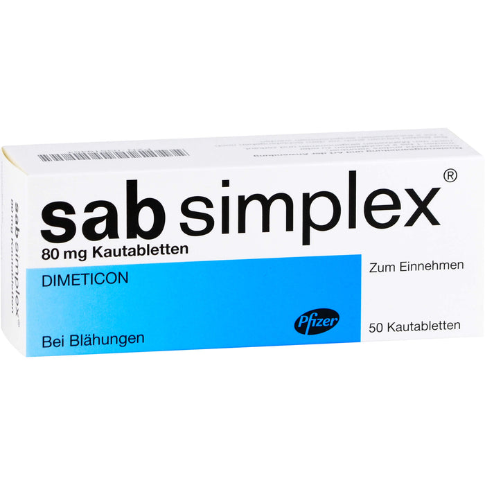 sab simplex Kautabletten bei Blähungen, 50 pcs. Tablets