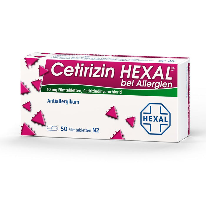 Cetirizin HEXAL Tabletten bei Allergien, 50 pc Tablettes