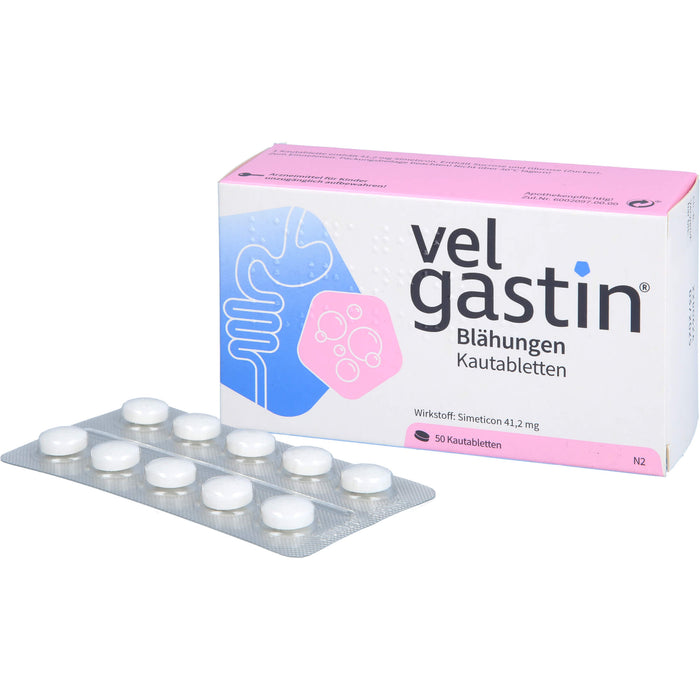 Velgastin Kautabletten bei Blähungen, 50 pc 