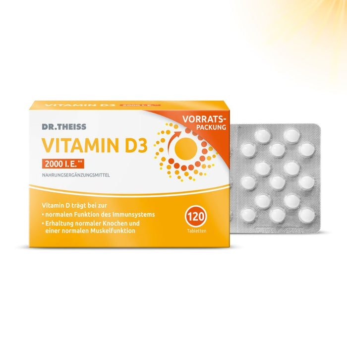 Dr. THEISS Vitamin D3 2000 I.E., 120 St. Tabletten