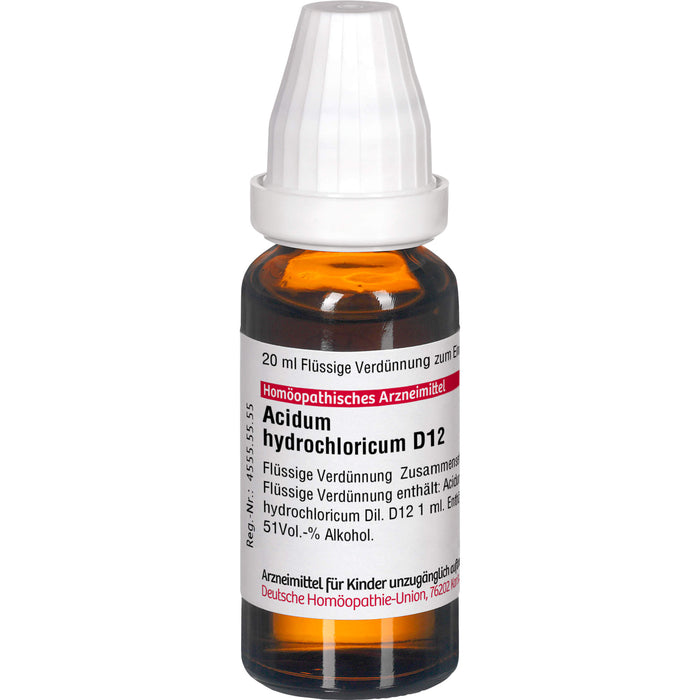 DHU Acidum hydrochloricum D12 Dilution, 20 ml Solution