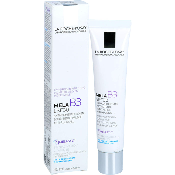 La Roche-Posay Mela B3 Creme LSF 30 Tagescreme gegen Pigmentflecken mit Melasyl & Niacinamid, 40 ml Creme