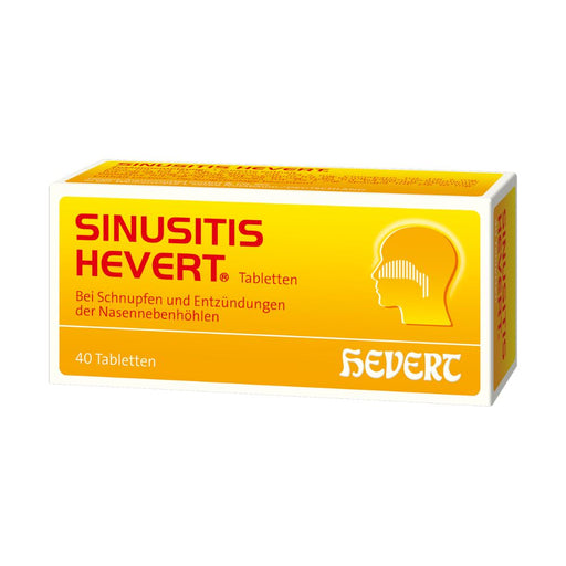 Sinusitis Hevert bei Schnupfen und Entzündungen der Nasennebenhöhlen, 40 St. Tabletten