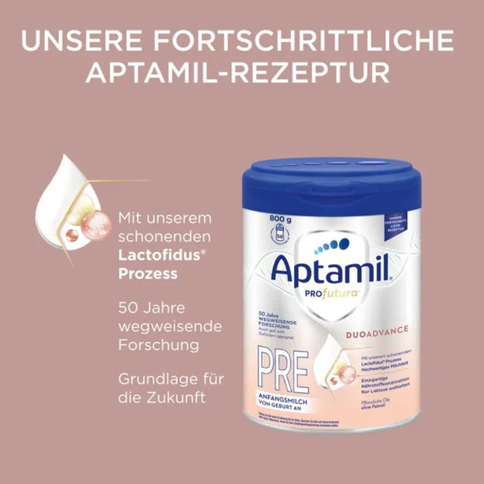 Aptamil Profutura Pre Anfangsmilch Pulver von Geburt an, 800 g Pulver