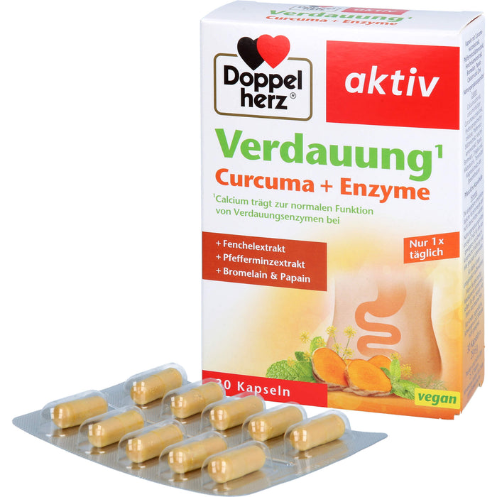 Doppelherz Verdauung Curcuma + Enzyme, 30 St KAP