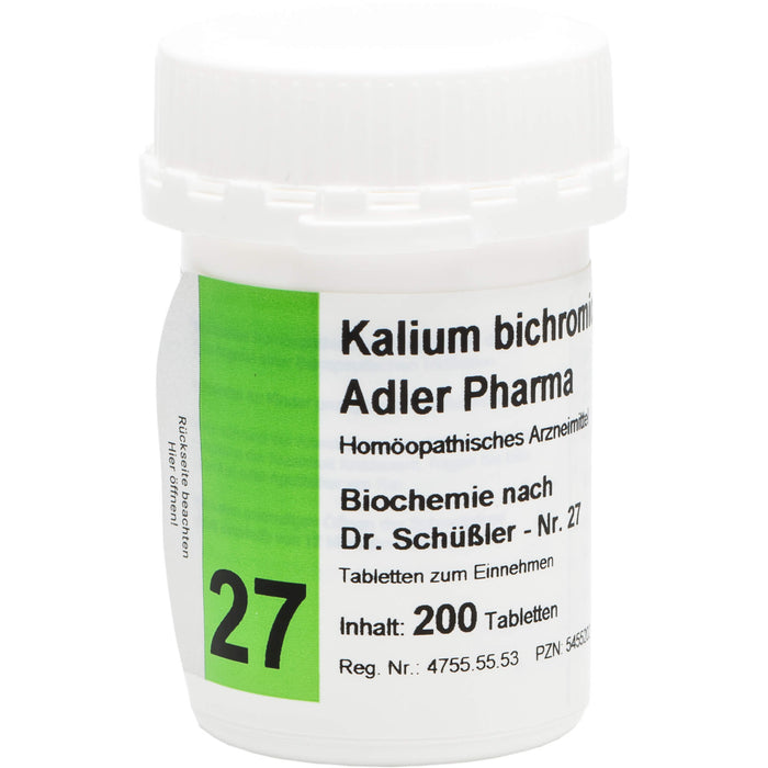 Adler Pharma Kalium bichromicum D12 Biochemie nach Dr. Schüßler Nr.27  Tabletten, 200 St. Tabletten
