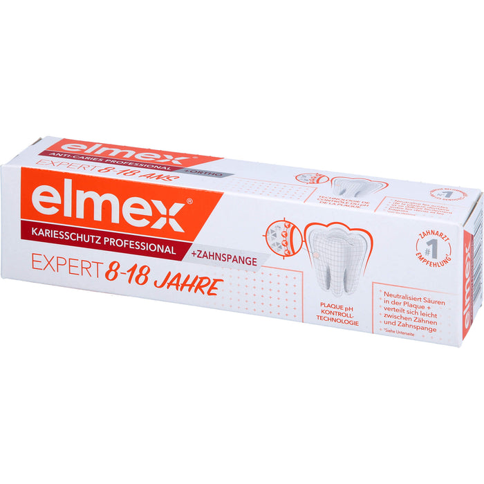Elmex Kariesschutz Professional Zahnspangen Zahnpasta 8 - 18 Jahre, 75 ml Zahncreme