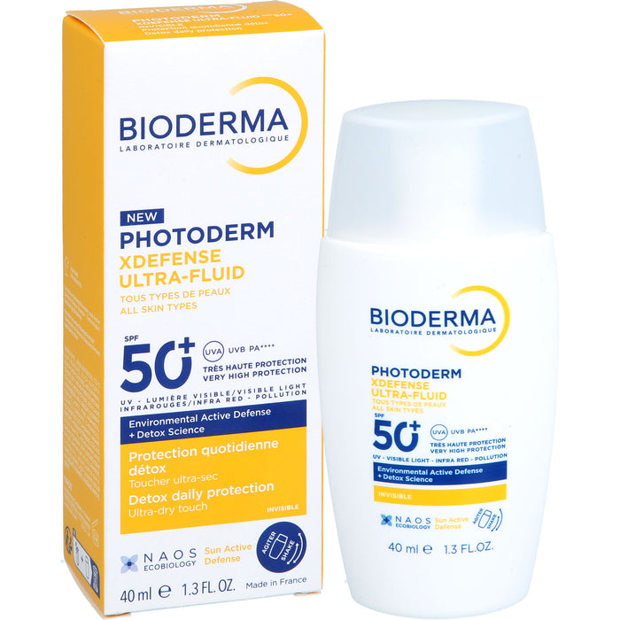 BIODERMA Photoderm XDefense Ultra-Fluid LSF 50+ sehr hell getönt, 40 ml Lösung