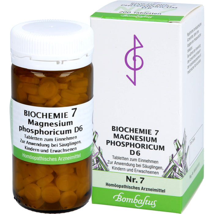 Biochemie 7 Magnesium phosphoricum Bombastus D6 Tbl., 200 pc Tablettes